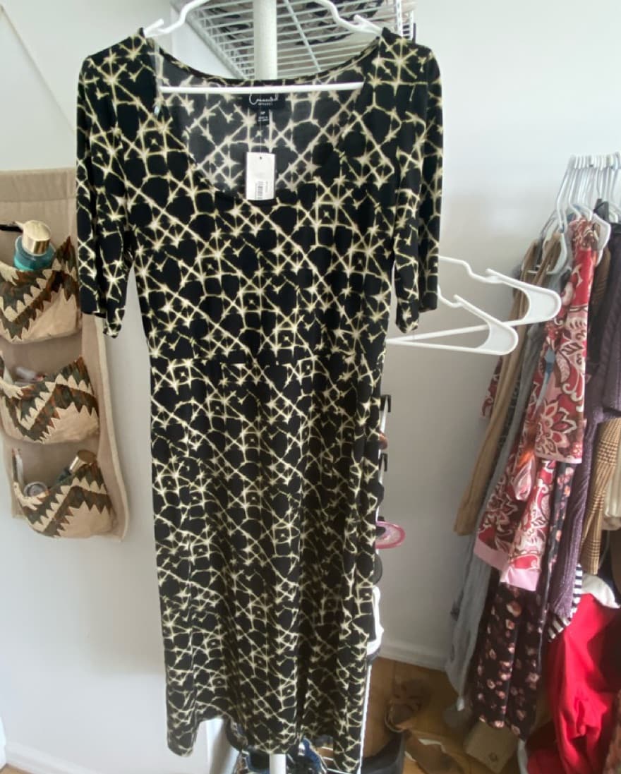 Abstract Geometric Trendy Maxi Dress - Image 1