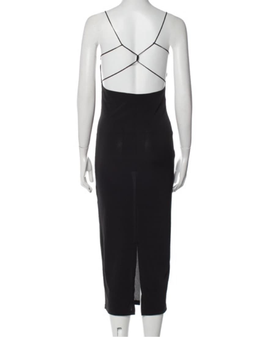 Musier Paris Black Strappy Dress - Image 3