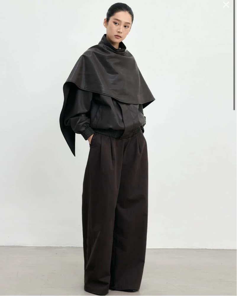 Pixie Market Leather Bomber Jacket Scarf - Image 1