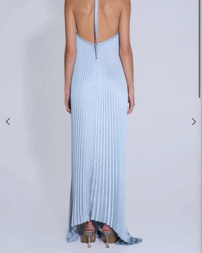 L’idée Blue Halter Gown - Image 3