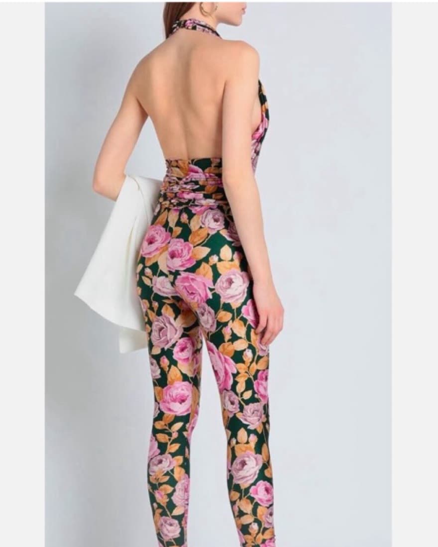 YSL Sleeveless Floral Catsuit - Image 5
