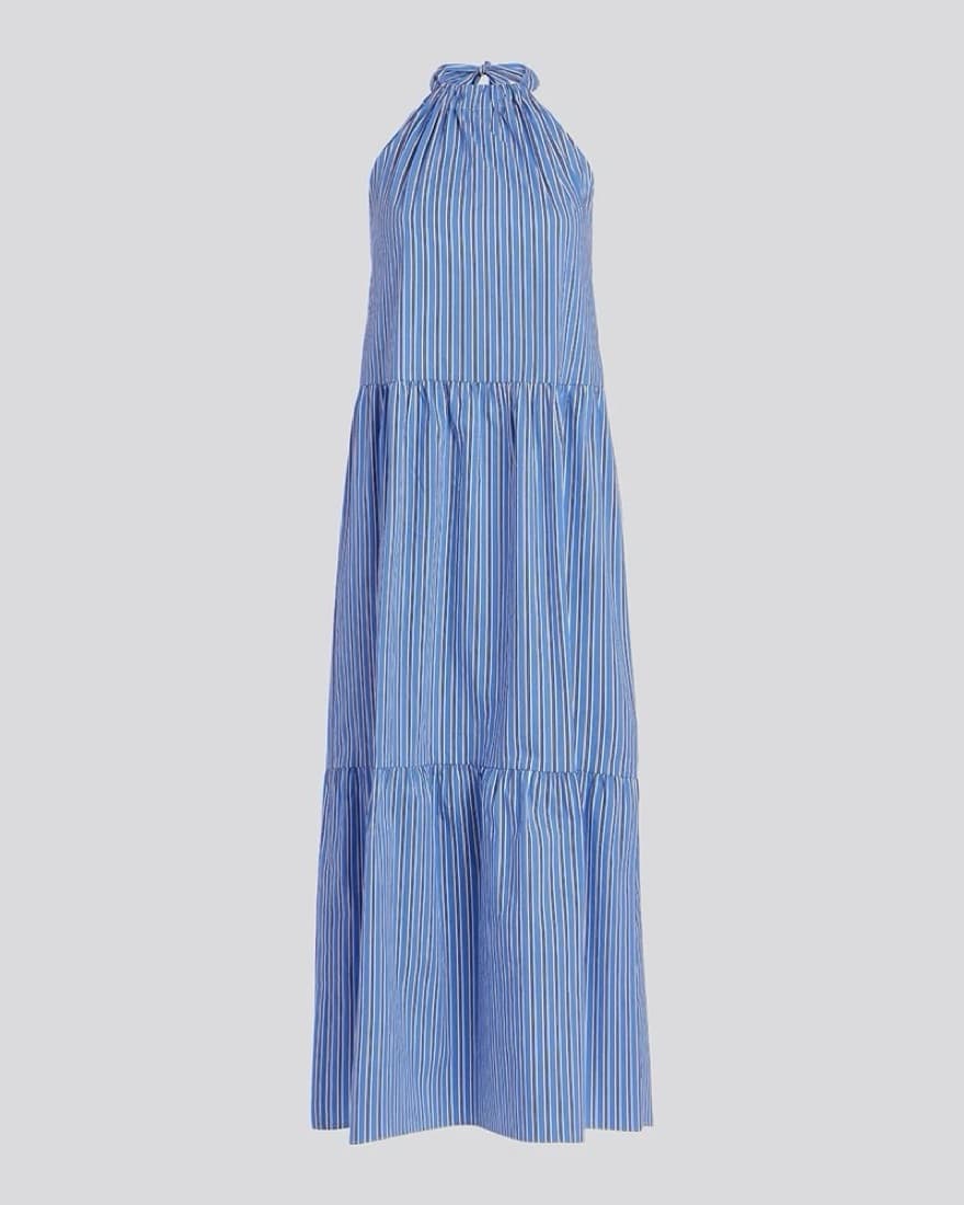 Blue Open Back Halter Dress - Image 2