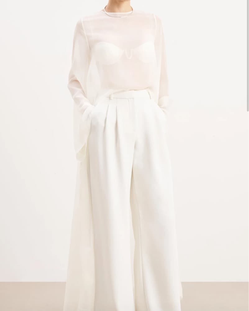 Sheer Chiffon Cape Blouse  - Image 1