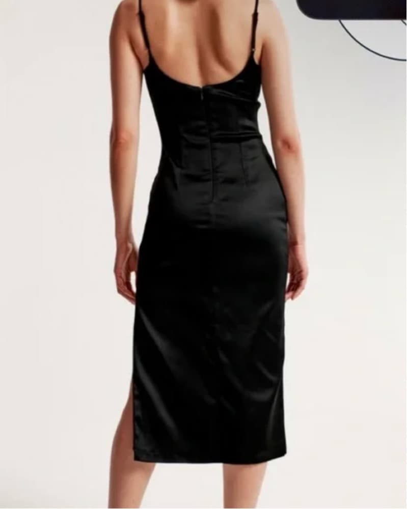 Abercrombie Satin Column Midi Dress - Image 2