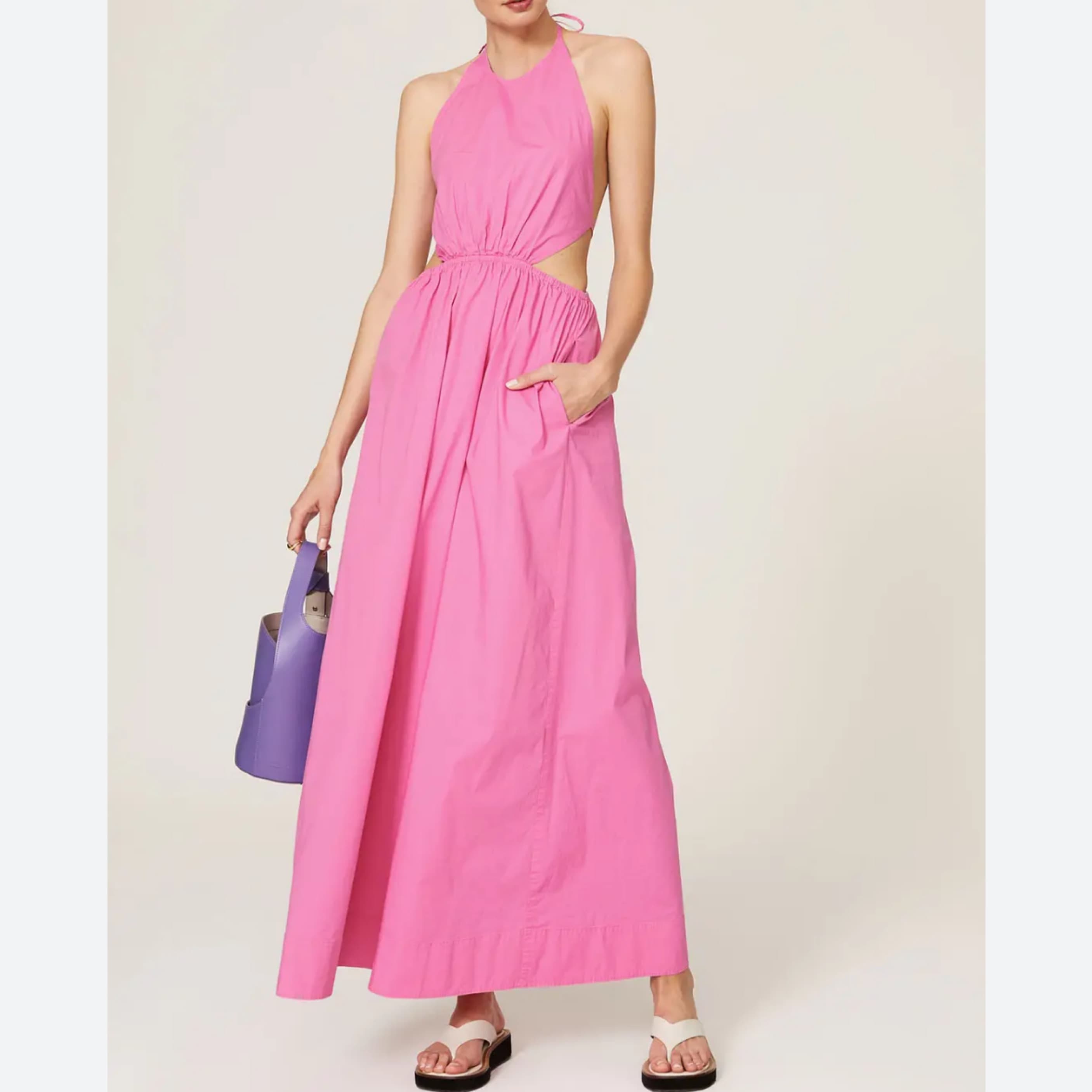 Staud Backless Apfel Cotton Dress - Image 2