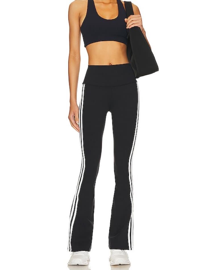 Raquel High Waist Flared Legging - Black - Image 4