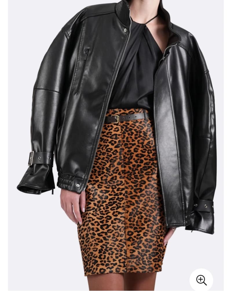 Nonchalant Label Leopard Pony Hair Skirt - Image 2