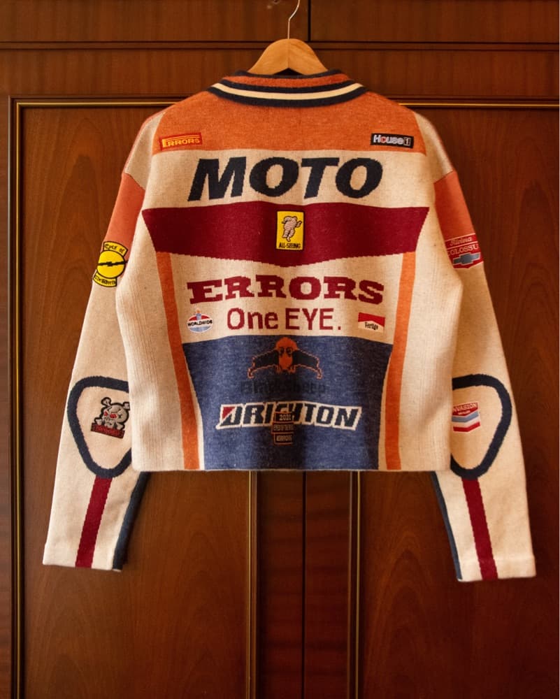 Moto-Inspired Knitted Racer Jacket - Image 2