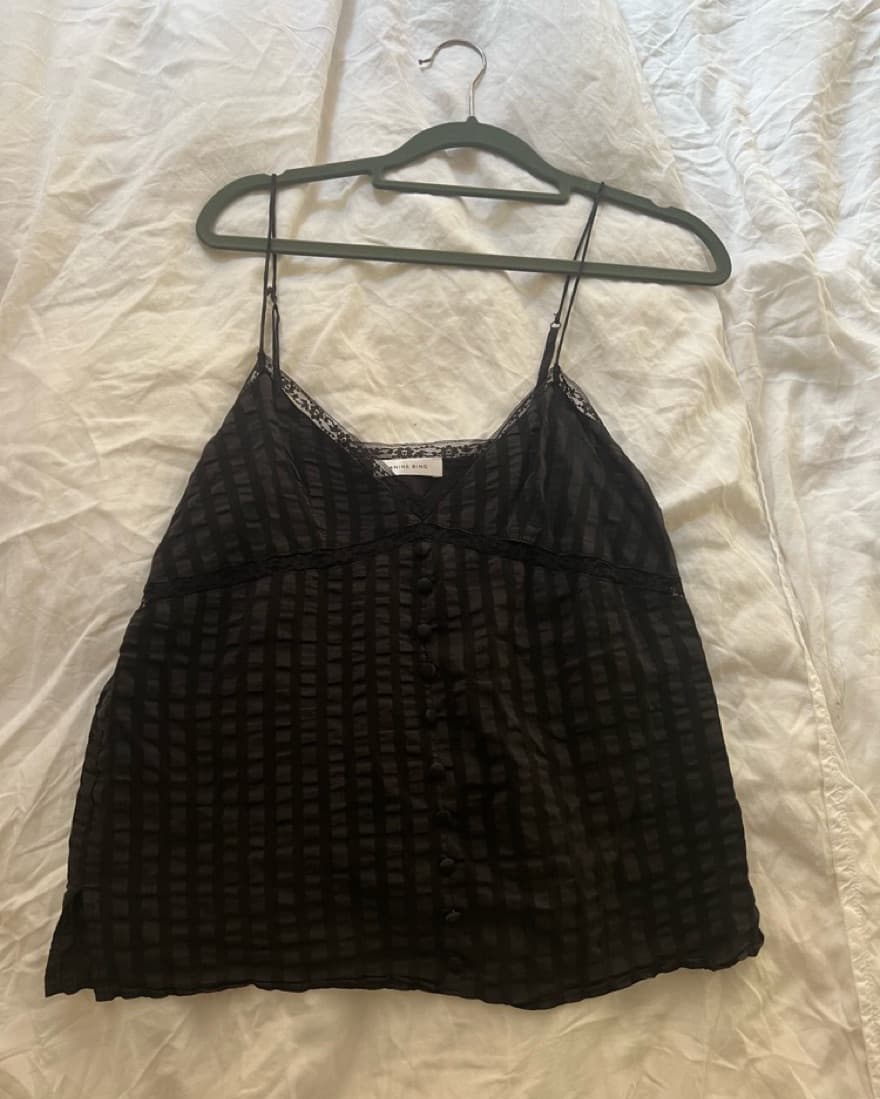 Anine Bing Black Lace Cami - Image 1
