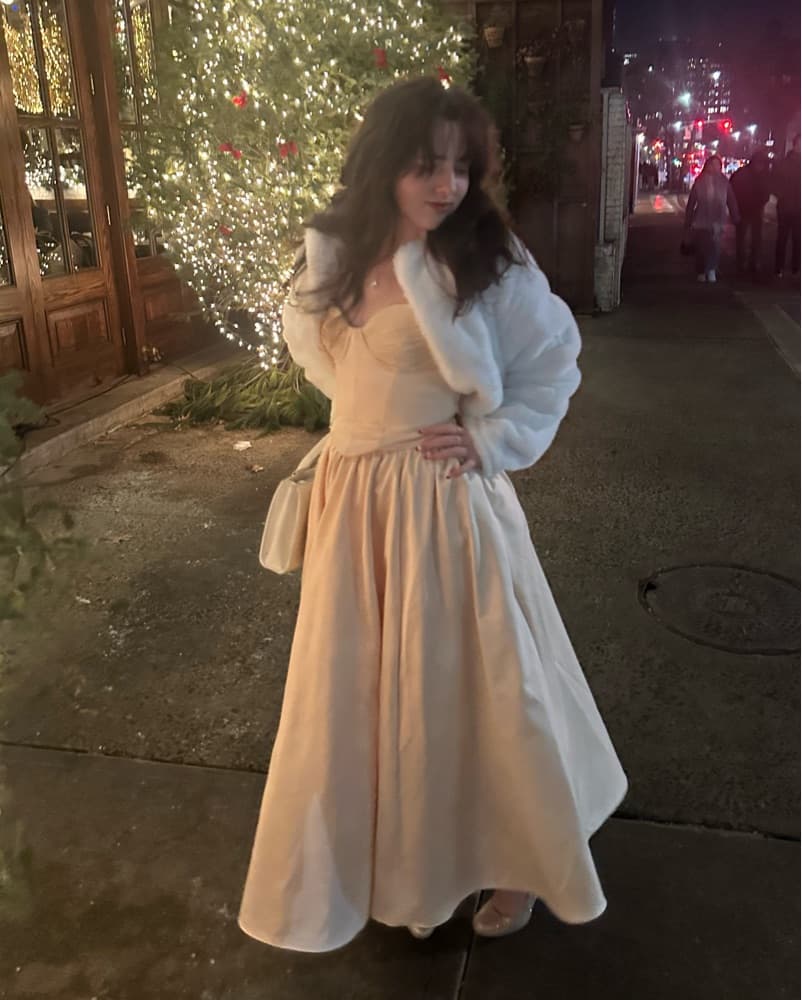 Elegant Cream Maxi Dress with Soft Chiffon Accents - Image 3