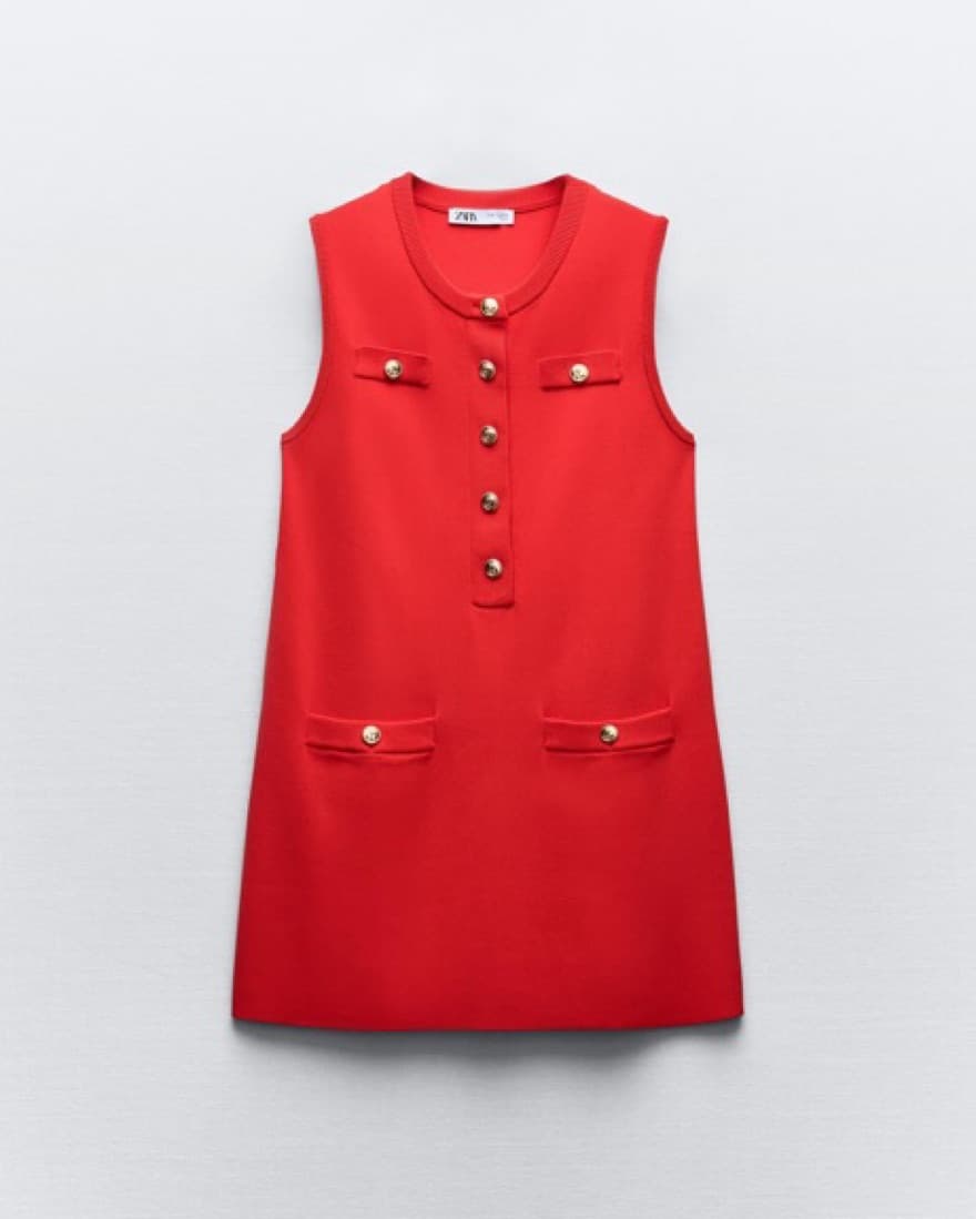 Zara Red Mini Dress - Image 2