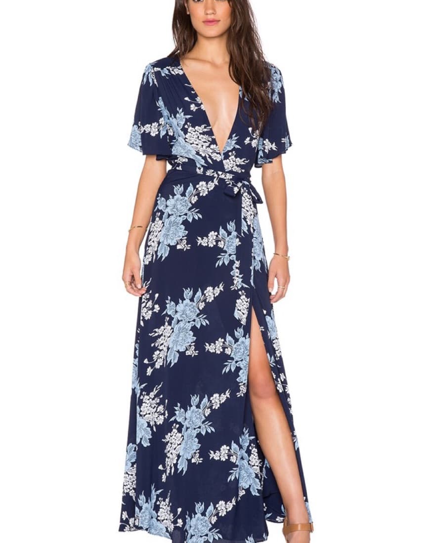 Revolve Floral Wrap Maxi Dress - Image 1