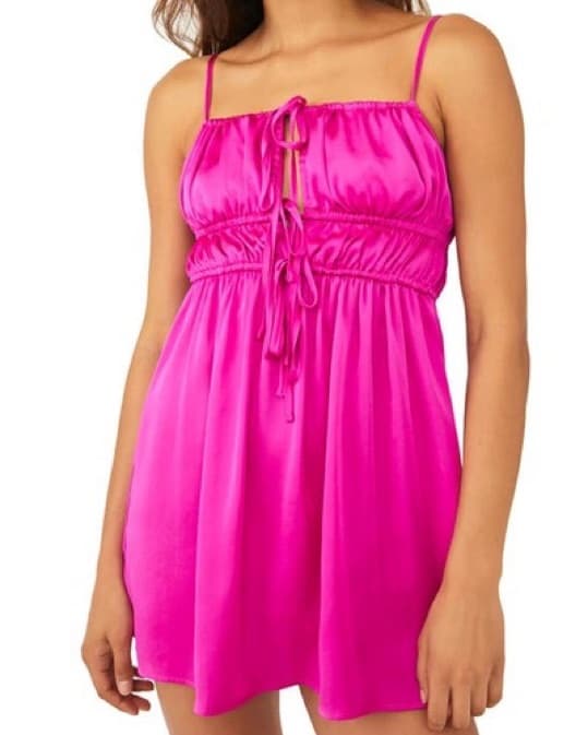 Pink Free People Tie Dress - Image 1