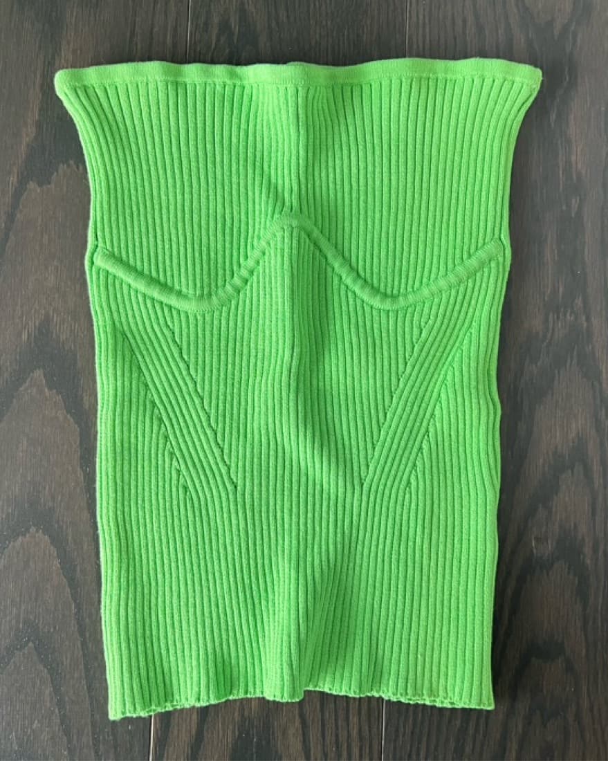 Camila Coelho Neon Green Strapless Top - Image 5
