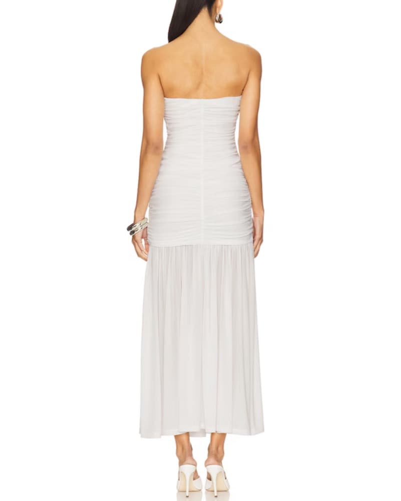Mesh Maxi Dress Orchid White - Image 3