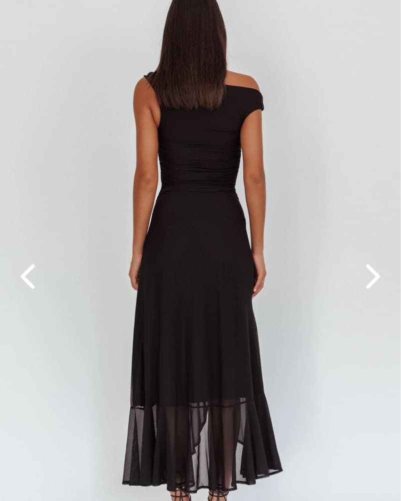 Selfie Leslie Black Asymmetrical Dress - Image 2