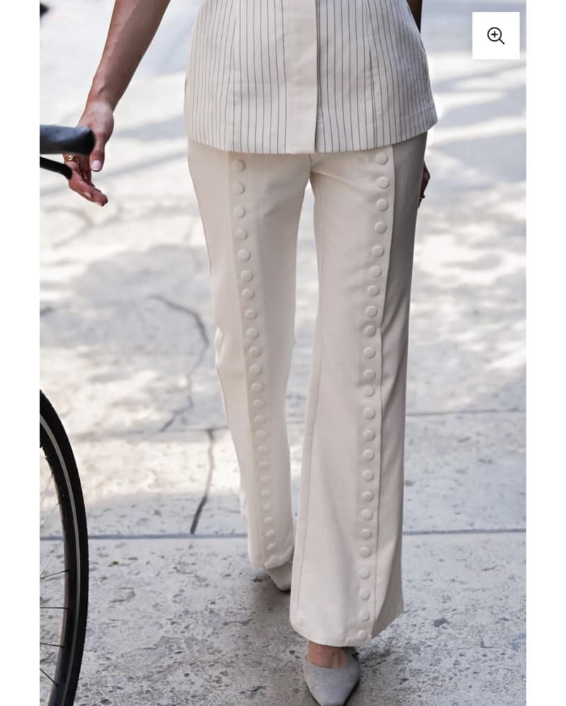 FABIO LINEN SNAP TROUSERS - Image 5