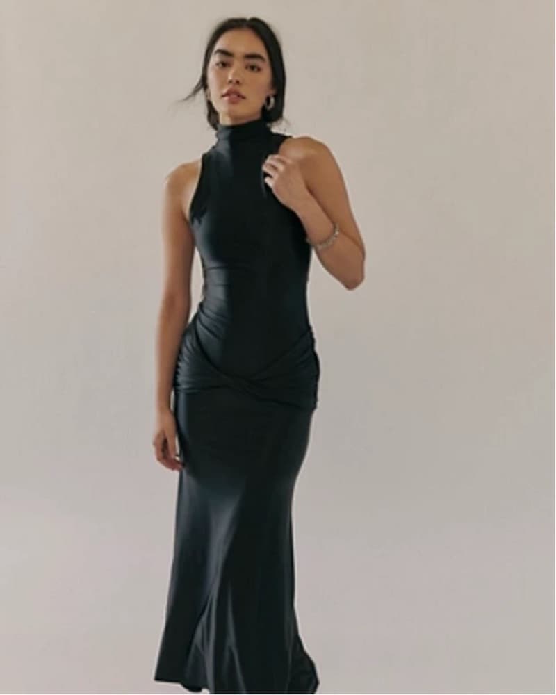 Sleek Black Cocktail Dress - Image 2
