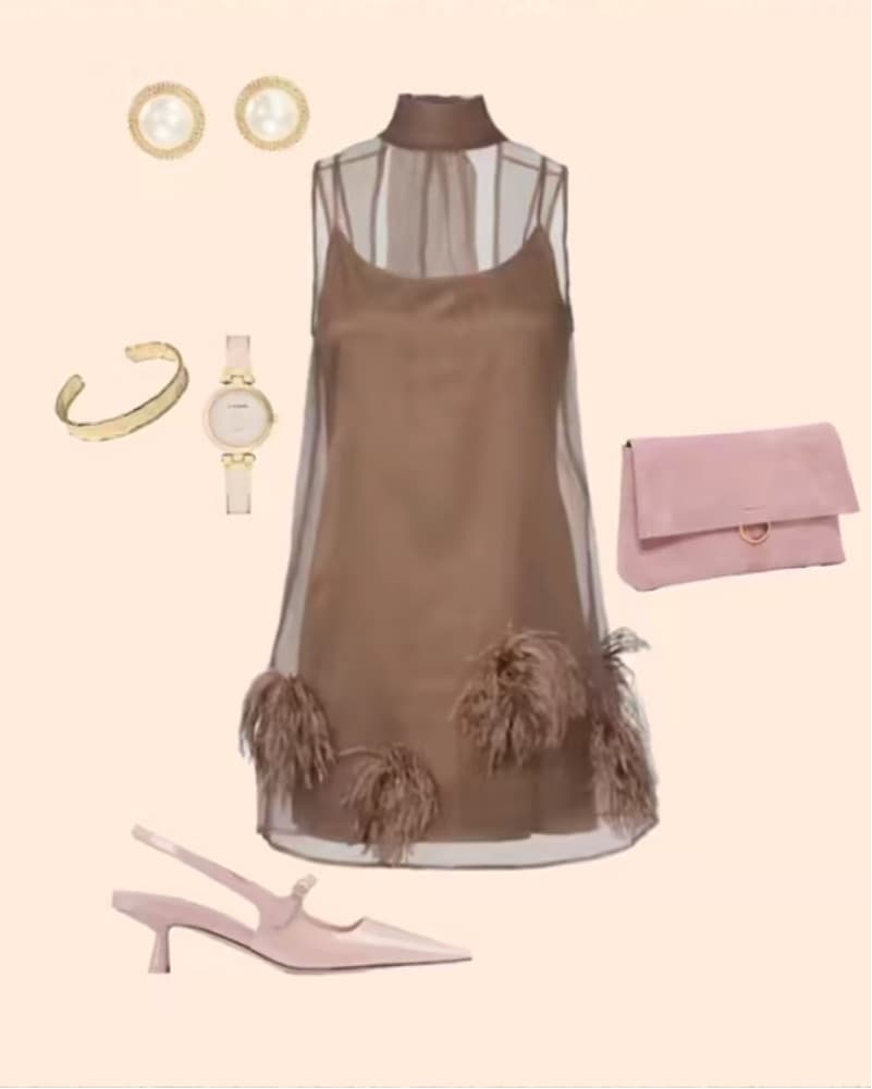 Staud Albee Feather Puff Sleeveless Mini - Image 5