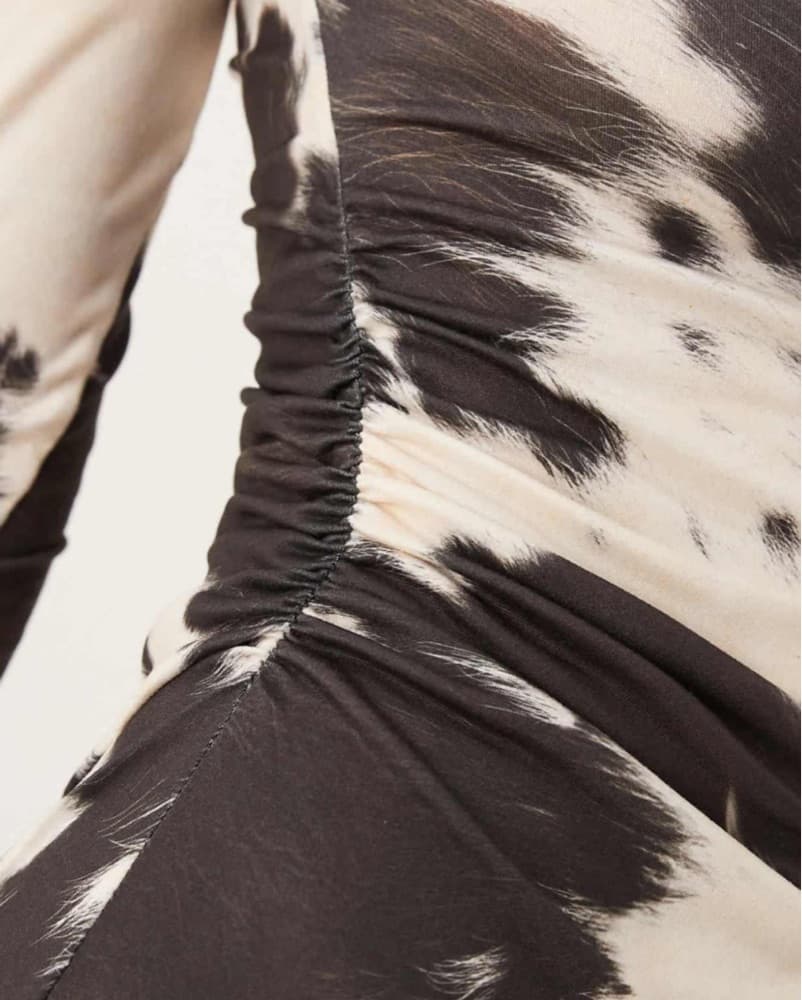 Cow Print Mini Dress - Image 3