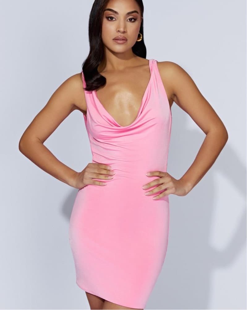 Juliette Cowl Mini Dress - Image 3