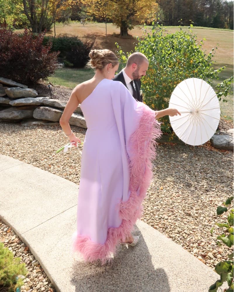 Taller Marmo Feather Gown Dupe - Image 2