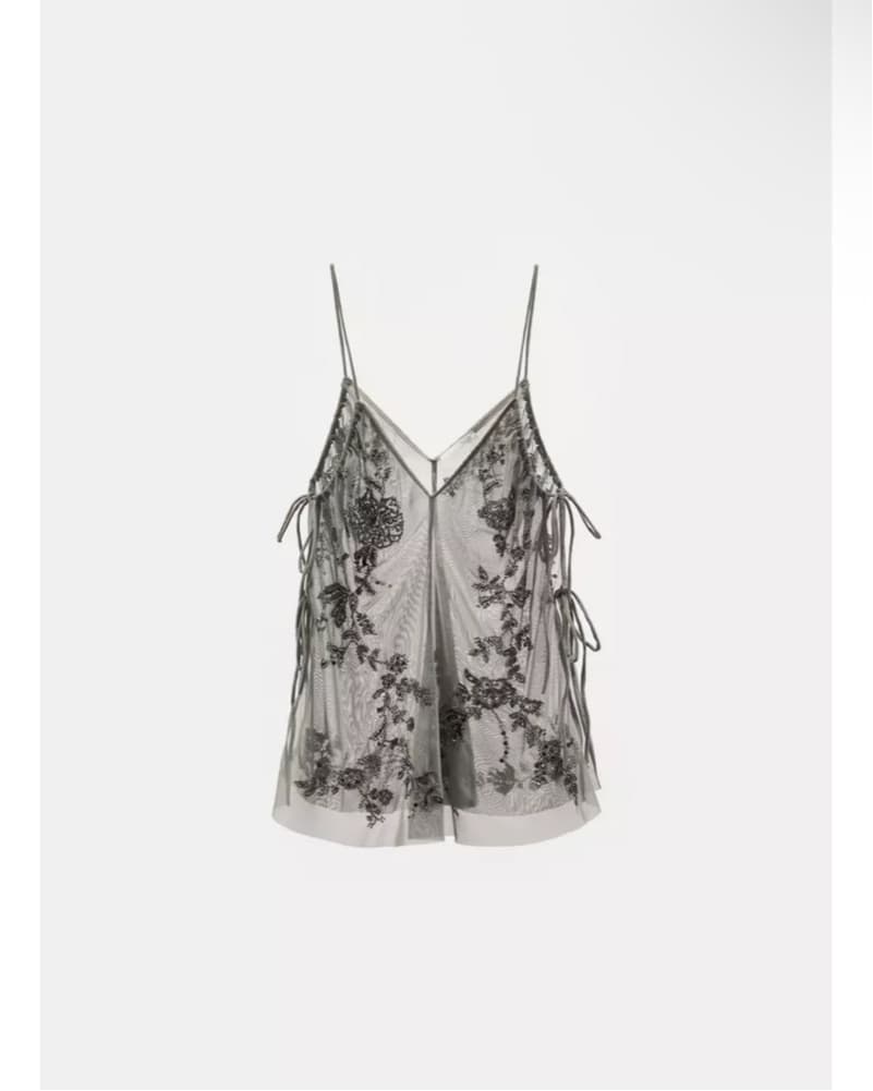 Zara Embellished Top Pant Set - Image 5