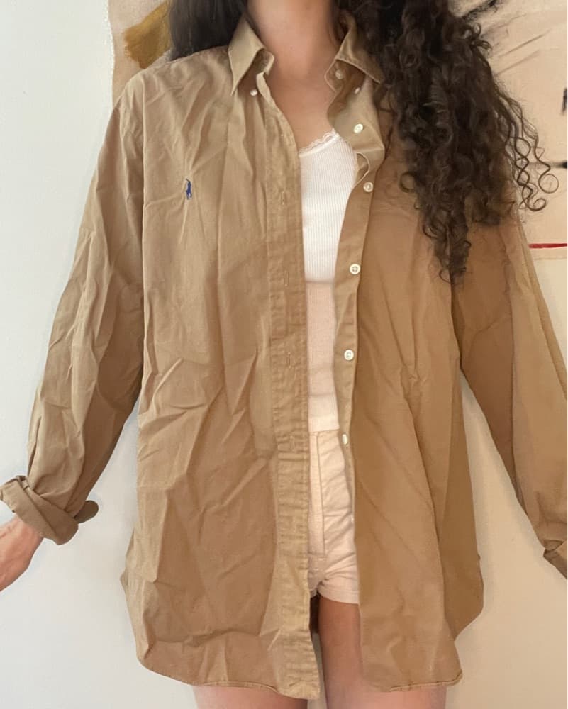 Tan Ralph Lauren Button Down - Image 2