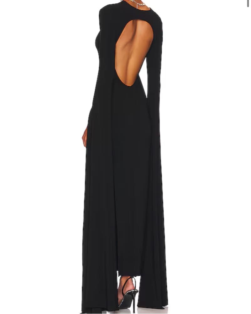 Norma Kamali Black Gown - Image 2