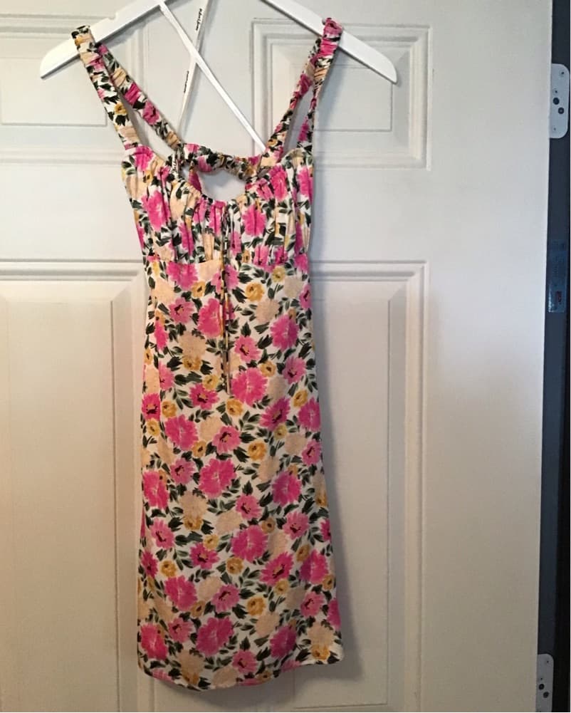 Vibrant Floral Midi Dress - Image 1