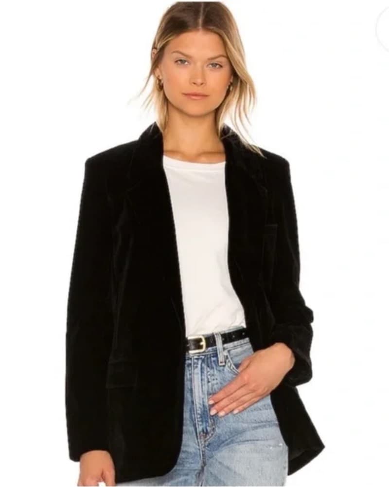 Steve Madden Crushed Velvet Blazer - Image 1