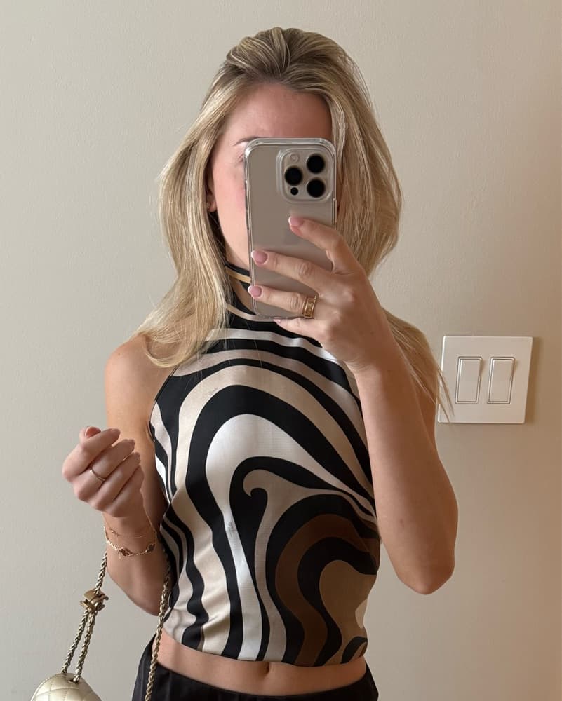 Pucci Marmo halterneck silk satin top - Image 3