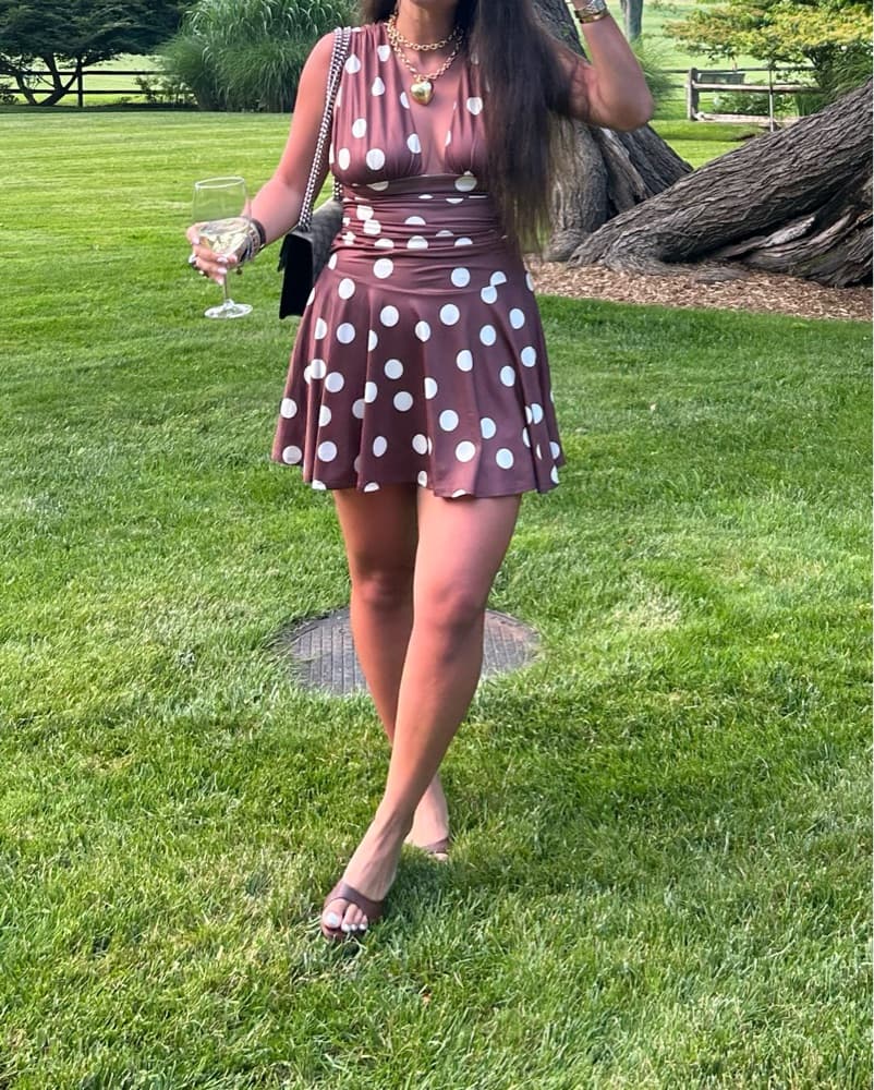 Free People Brown And White Polka Dot  - Image 3