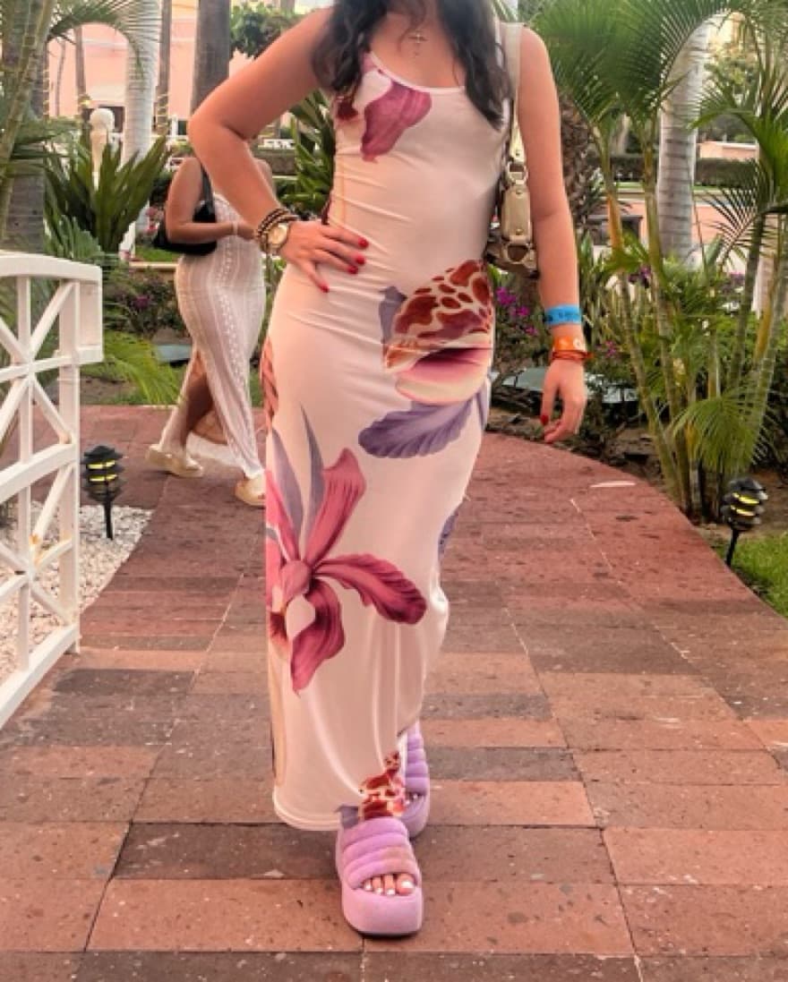 Pepper Mayo Mesh Floral Maxi Dress - Image 2