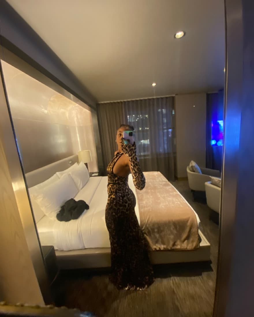 Spotted Cheetah Print Dress With Gloves - Image 2