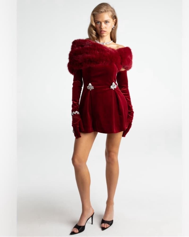 Nana Jacqueline Simone Velvet Dress - Image 1