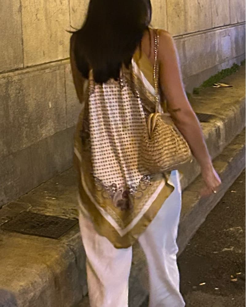 Silk Scarf-like Halter Top - Image 2