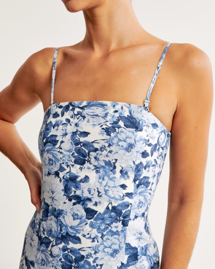 Linen-Blend Midi Dress - Image 3