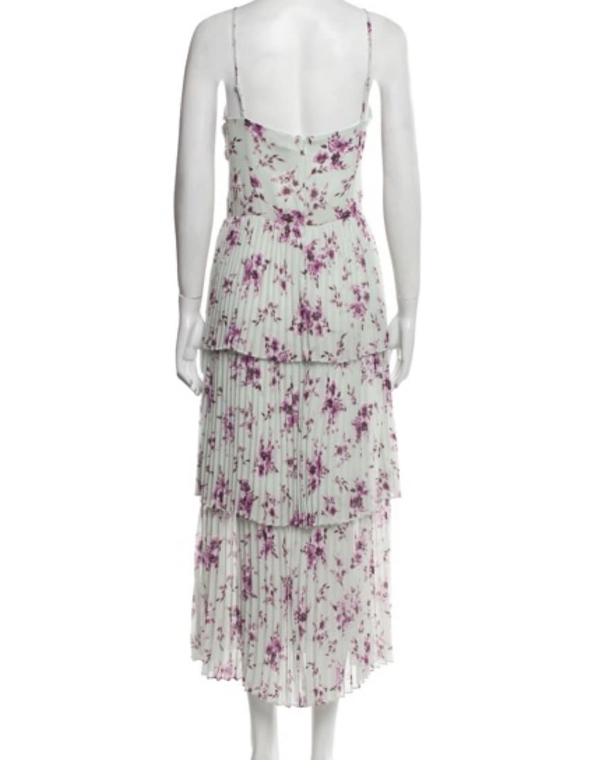 ML Monique Lhuillier Floral Tiered Dress - Image 3