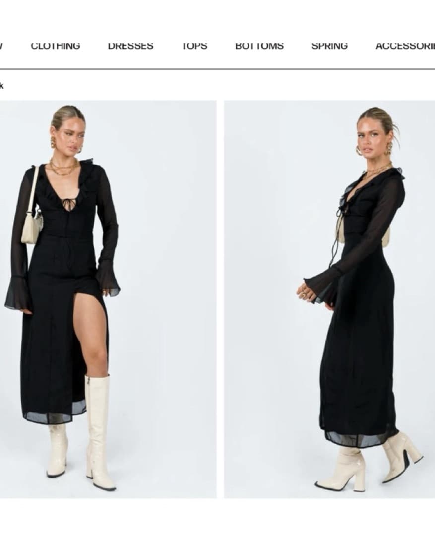 Princess Polly Black Dress - Image 1