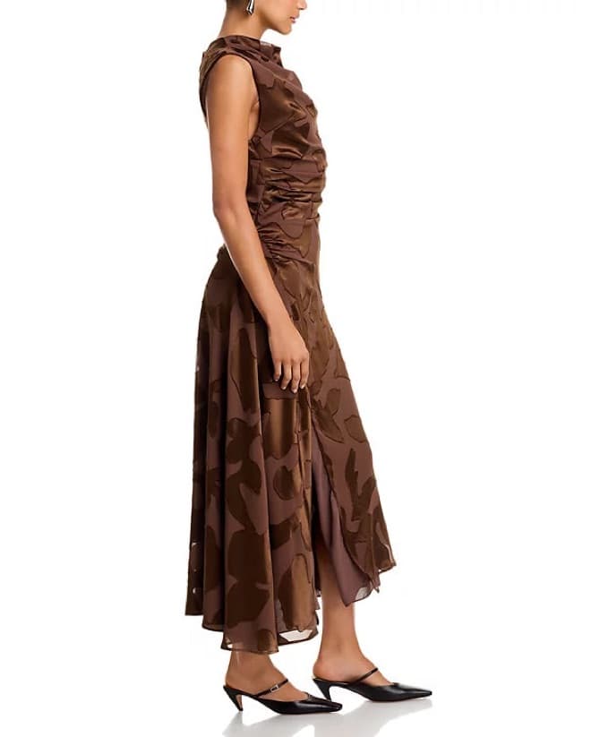 Simkhai Burke Draped Midi Dress - Image 2