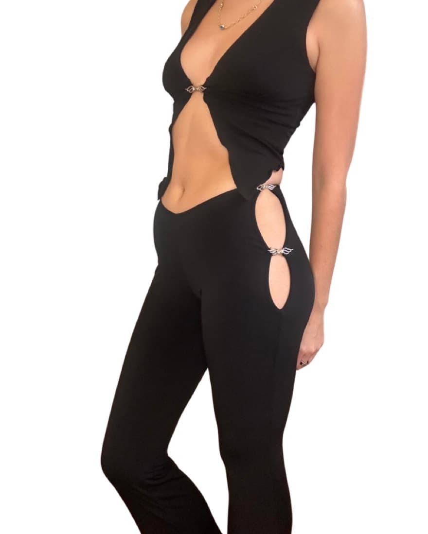 I AM GIA Sleek Cutout Top And Pant Set - Image 2