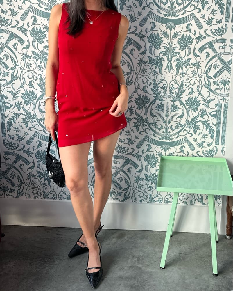 Reformation Vintage Red Shift Dress - Image 1