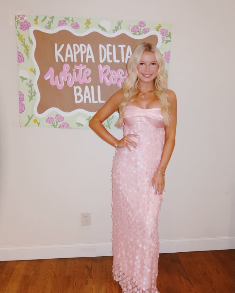 Dreamy Pink Sequin Formal Dress - Image 1