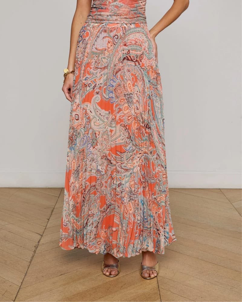 L’Agence Torin Pleated Maxi Dress - Image 3