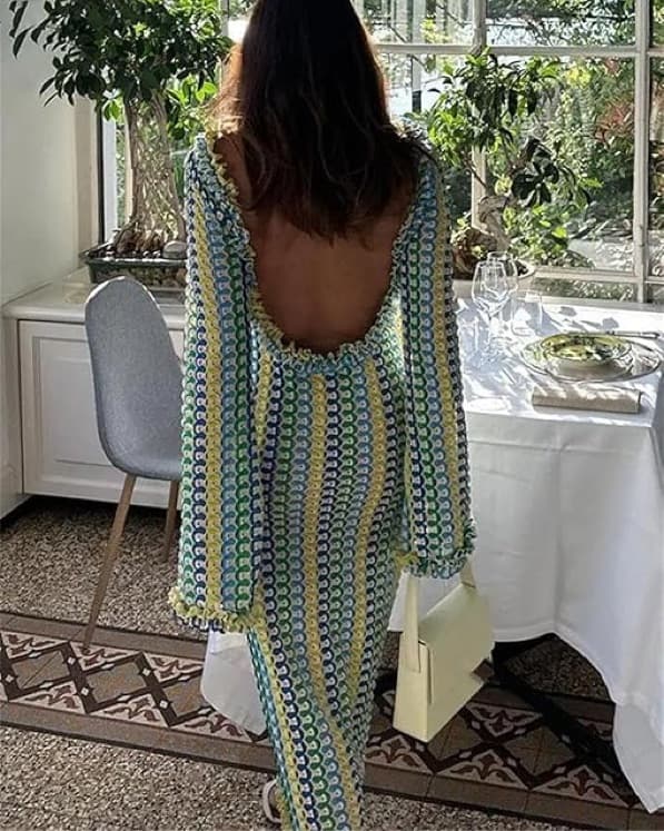 Knitted Cotton Beach Maxi Dress - Image 2