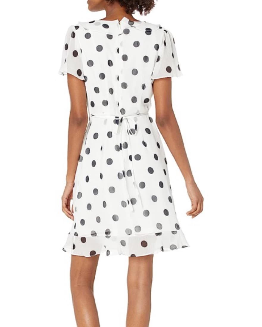 Polka Dot Mini Wrap Dress - Image 2