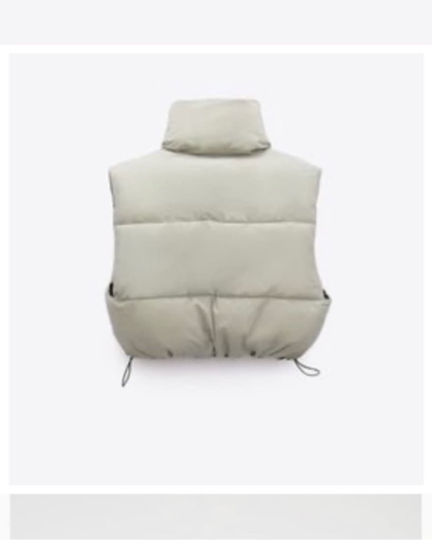 Chic Olive Puffer Reversible Vest - Image 2