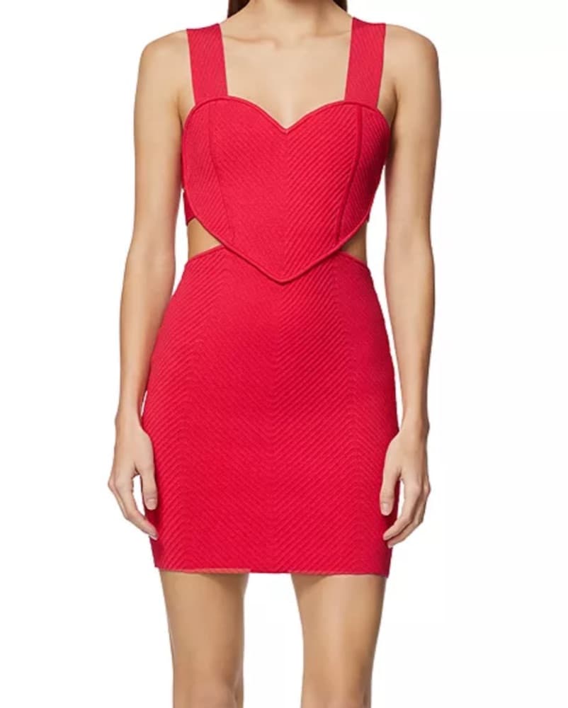 Herve Leger Heart cutout Mini Dress - Image 1