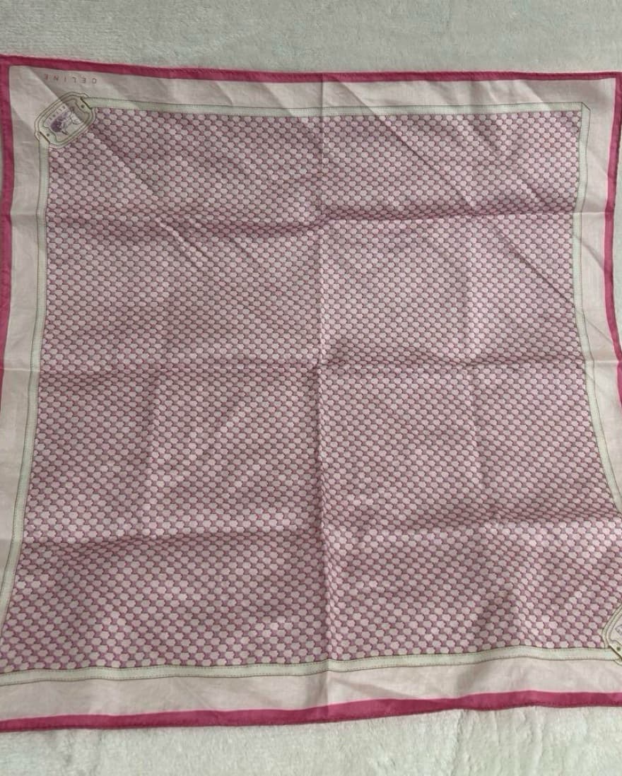 AUTH Celine Pink Cotton Scarf  - Image 3